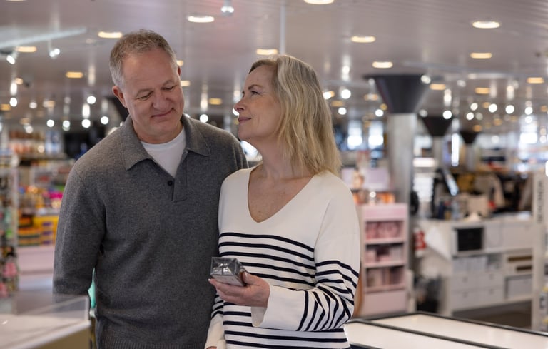 Par i taxfree-butikken